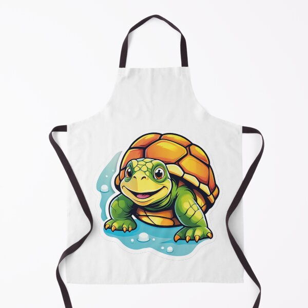 Item preview, Friendly turtle swims in blue waters designed and sold by Ink-Kreativ.