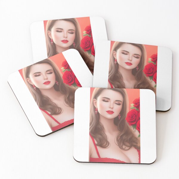 Item preview, Woman's Day - AI Lady in love and roses designed and sold by lusiakotowska.
