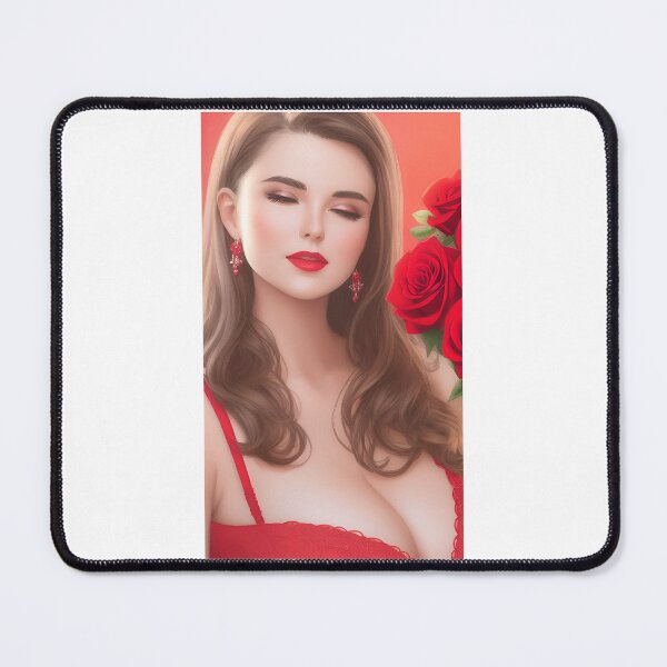 Item preview, Woman's Day - AI Lady in love and roses designed and sold by lusiakotowska.