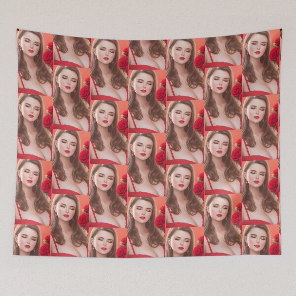 Item preview, Woman's Day - AI Lady in love and roses designed and sold by lusiakotowska.