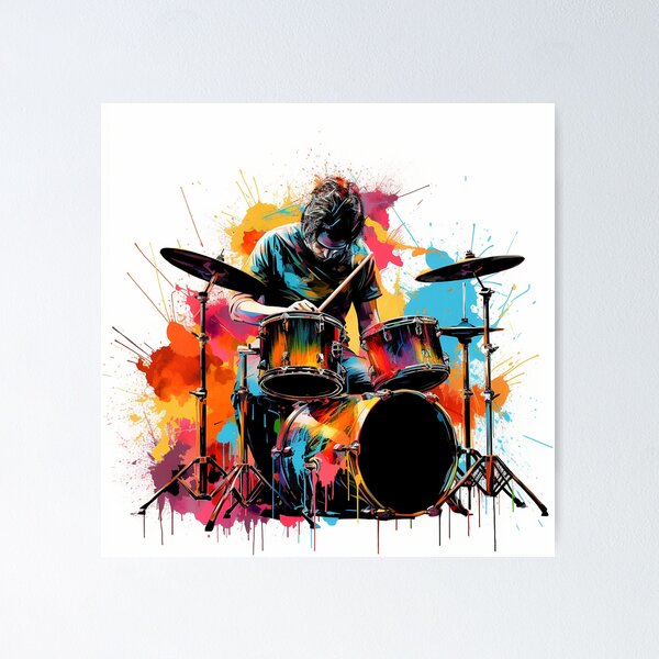 Item preview, Drummer Colorful Artwork designed and sold by Divine Ease.