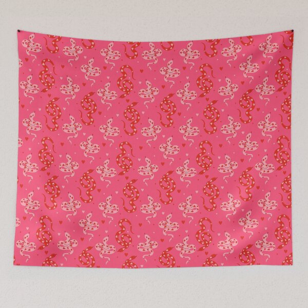 Item preview, snakes with hearts in pink-red colors designed and sold by burbura.