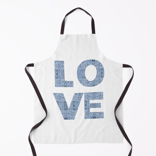 Item preview, Love motif in denim designed and sold by Flowersonstuff.