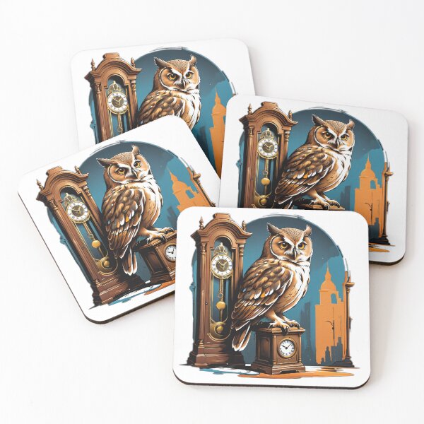 Item preview, Owl And Old Grandfather Clock designed and sold by KeopsMurat.