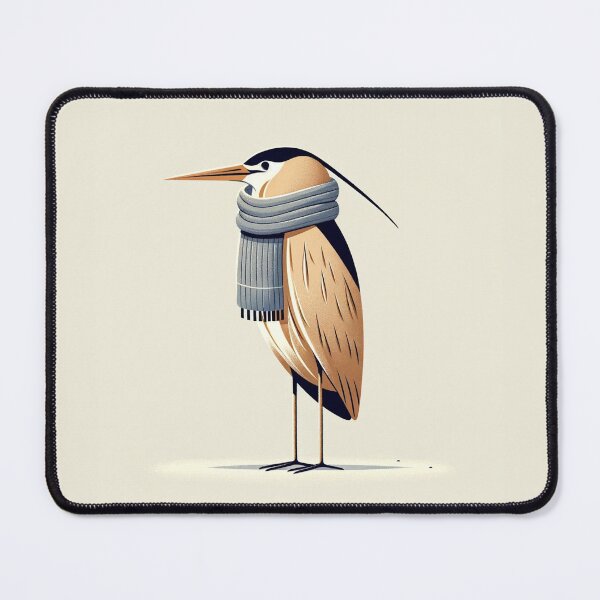 Item preview, Heron in scarf designed and sold by miss-jeeves.