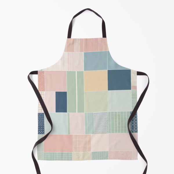 Item preview, mosaic color block with linier pattern lite pastel tone designed and sold by JangmiHorang.