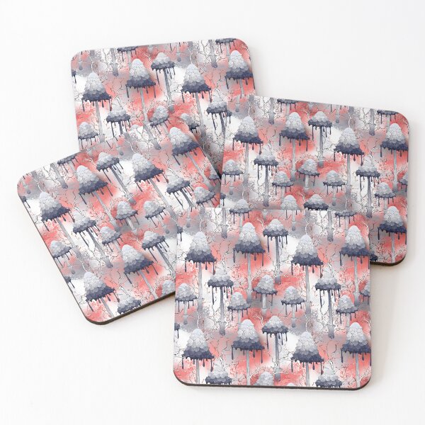 Item preview, Ink mushroom seamless pattern designed and sold by Blackmoon9.