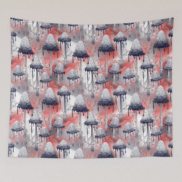 Item preview, Ink mushroom seamless pattern designed and sold by Blackmoon9.