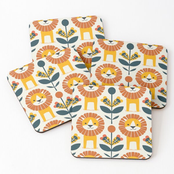 Item preview, Happy Lion Print Pattern designed and sold by MadeByBen.