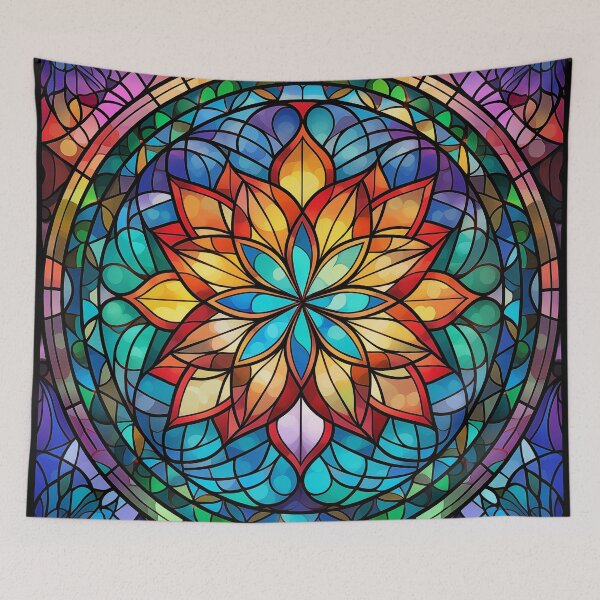 Item preview, Stained glass mandala (1) designed and sold by ArtbyJanineTate.