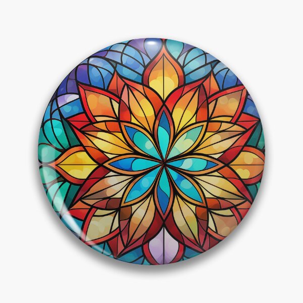 Item preview, Stained glass mandala (1) designed and sold by ArtbyJanineTate.