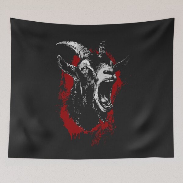 Item preview, Screaming Goat Fury - Abstract Animal Design designed and sold by Sir Meow Meow.