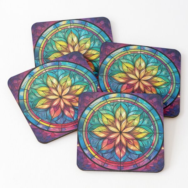 Item preview, Stained glass mandala (2) designed and sold by ArtbyJanineTate.