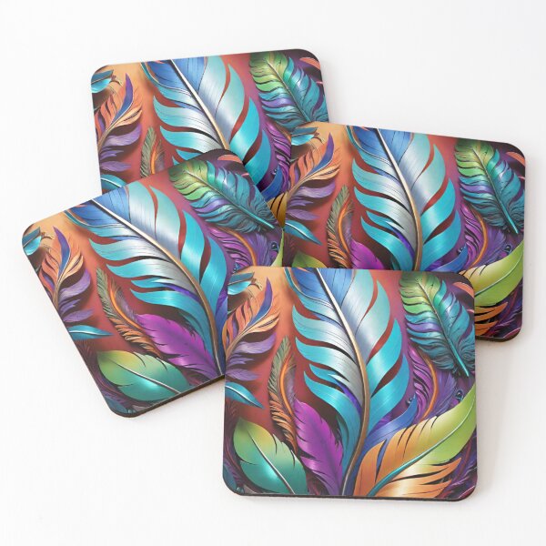 Item preview, Colorful feathers painting  designed and sold by Chantel Fourie.