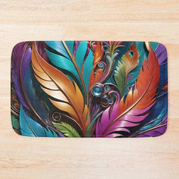 Item preview, Colorful feathers painting  designed and sold by Chantel Fourie.