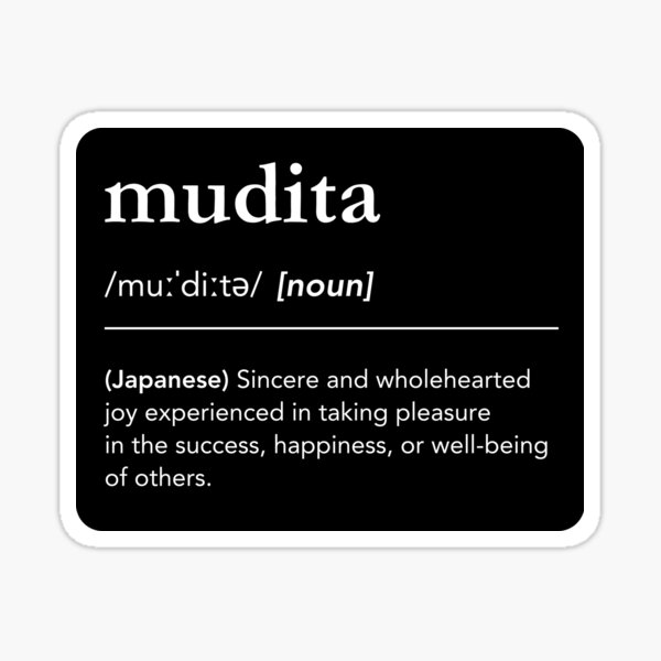 Item preview, Mudita definition, meaning of Mudita in buddhism, beautiful japanese words, foreign words with beautiful meaning, sanskrit designed and sold by lagunaklein.