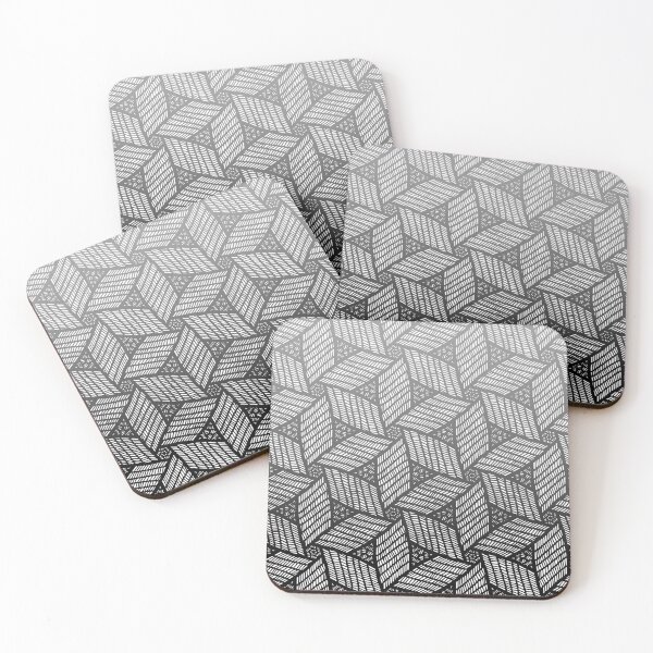 Item preview, Japanese style wood carving pattern in gray designed and sold by Maria  Singh.