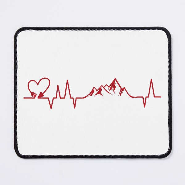 Item preview, Heart lines motif with mountains and heart gift designed and sold by Macphisto Shirts.
