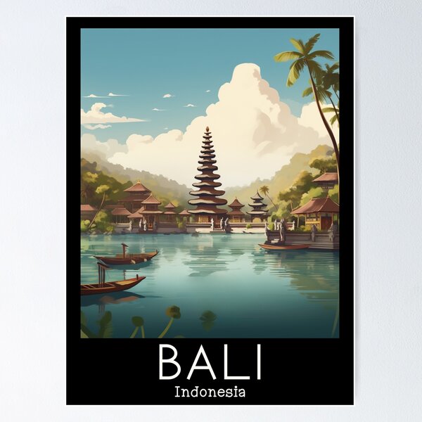 Item preview, A Vintage Travel Illustration of Bali - Indonesia designed and sold by GoodOldVintage.