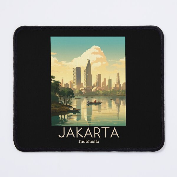 Item preview, A Vintage Travel Illustration of Jakarta - Indonesia designed and sold by GoodOldVintage.