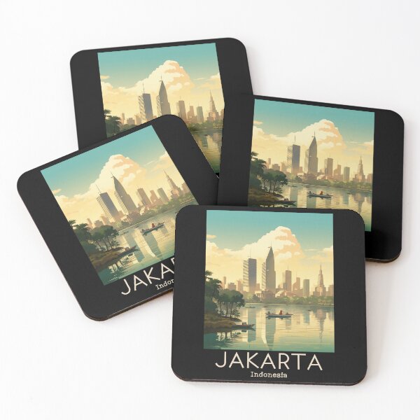 Item preview, A Vintage Travel Illustration of Jakarta - Indonesia designed and sold by GoodOldVintage.
