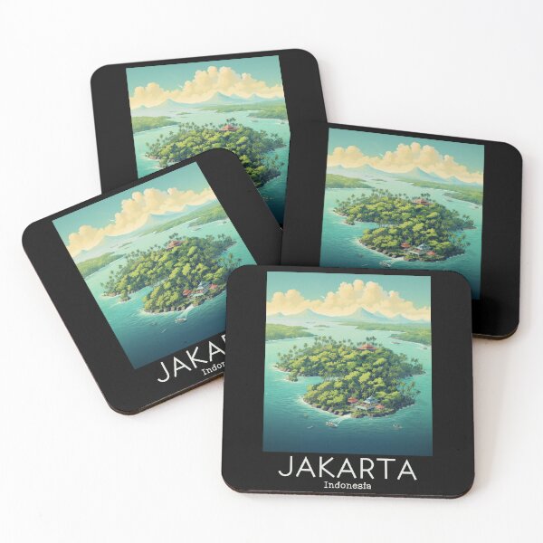 Item preview, A Vintage Travel Illustration of Jakarta - Indonesia designed and sold by GoodOldVintage.