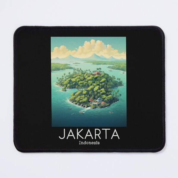 Item preview, A Vintage Travel Illustration of Jakarta - Indonesia designed and sold by GoodOldVintage.