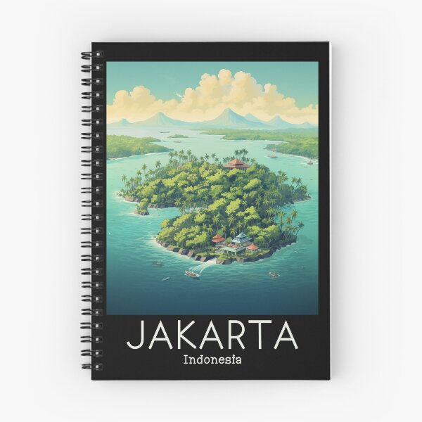 Item preview, A Vintage Travel Illustration of Jakarta - Indonesia designed and sold by GoodOldVintage.
