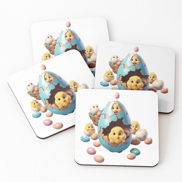 Item preview, Egg-citing Easter Surprise: Playful Chick Hatching Illustration designed and sold by LaLi-Designs.