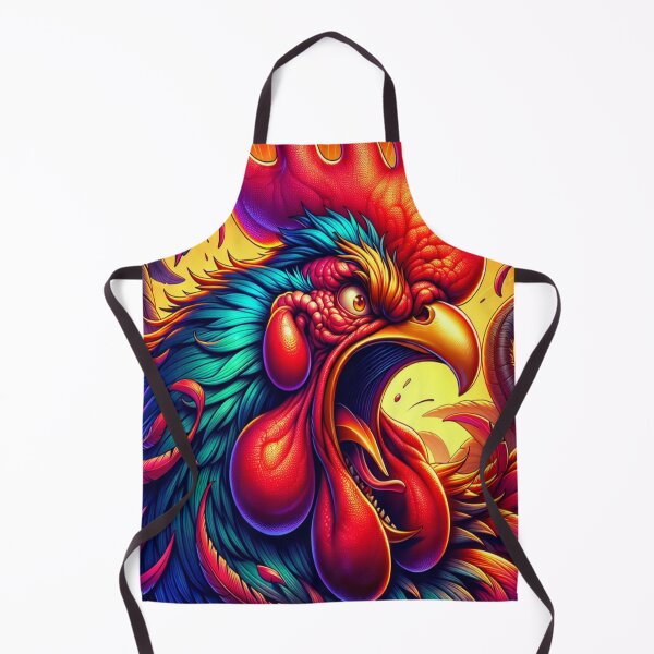 Item preview, angry rooster colorful mad chicken designed and sold by dimaxstore.