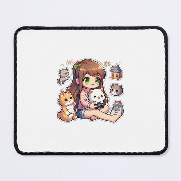 Item preview, Purr Playtime - cozy girl sticker designed and sold by naivnoia.