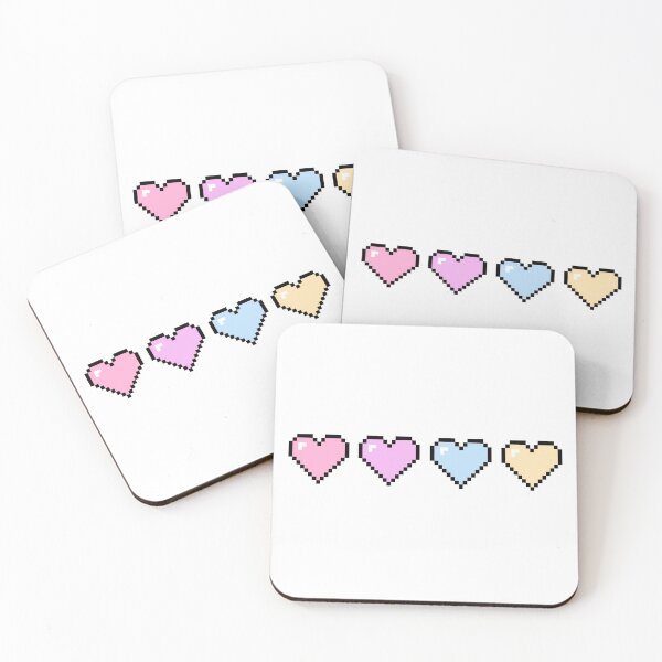 Item preview, Pixel Hearts Pastel Colors designed and sold by DesignsbyTin.