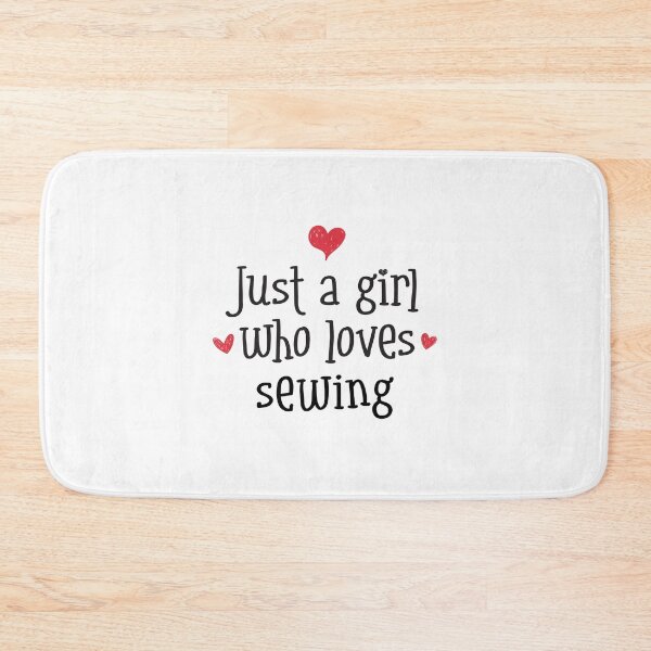 Item preview, Just A Girl Love Sewing stitching seamstress hemming designed and sold by w1ckerman.