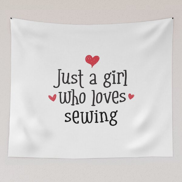 Item preview, Just A Girl Love Sewing stitching seamstress hemming designed and sold by w1ckerman.