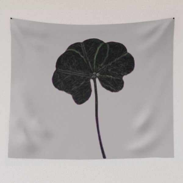 Item preview, Black 5 Leaf Clover Real Wild Plants on Pale Grey designed and sold by kattakitty.