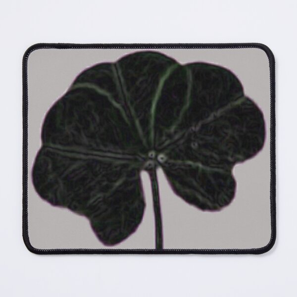 Item preview, Black 5 Leaf Clover Real Wild Plants on Pale Grey designed and sold by kattakitty.