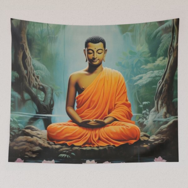 Item preview, Siddhartha Gautama meditates designed and sold by Mauswohn.