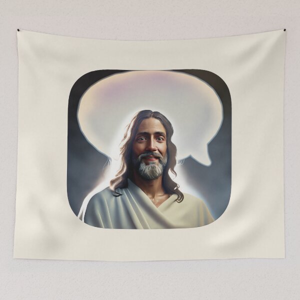 Item preview, Text With Jesus App Icon designed and sold by Catloaf Art.