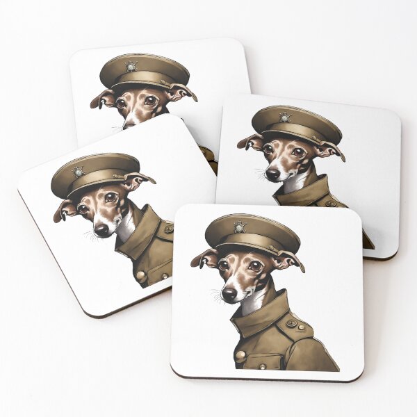 Item preview, Italian Greyhound In WW1 Uniform designed and sold by Silhouette Crafts.