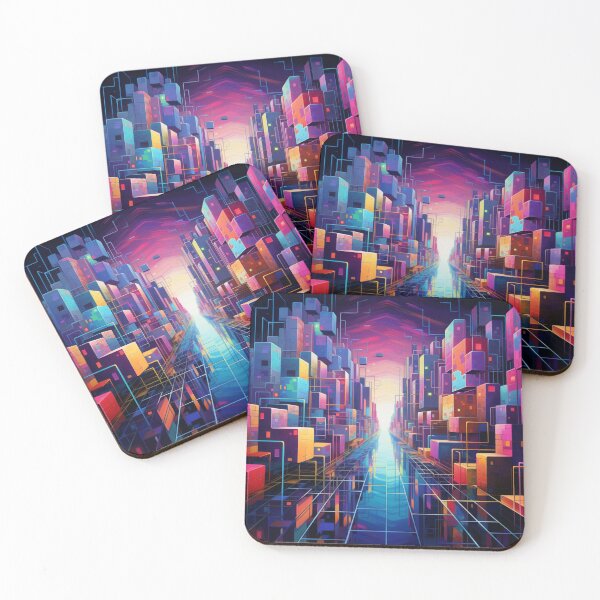 Item preview, Geomteric Urban Landscape designed and sold by NicolasGlowArt.