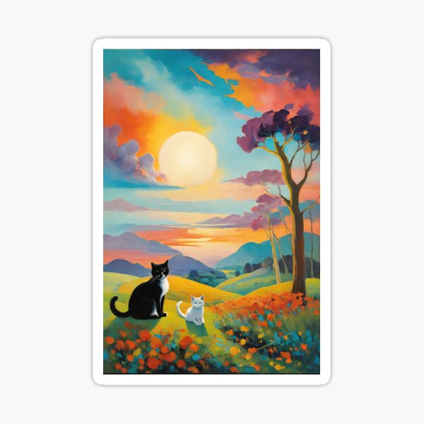 A Journey Through Vibrant Whimsy Sticker