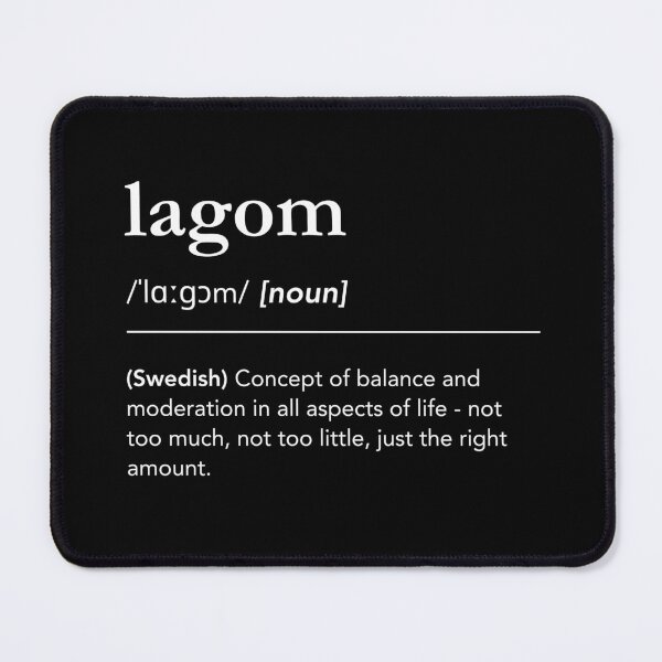 Item preview, Lagom, lagom definition, meaning of lagom, swedish words, scandinavian quotes, sweden designed and sold by lagunaklein.