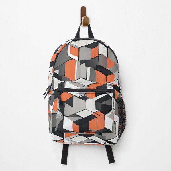 Item preview, Cube Abstract Orange Grey Pattern Premium designed and sold by StylesVero.