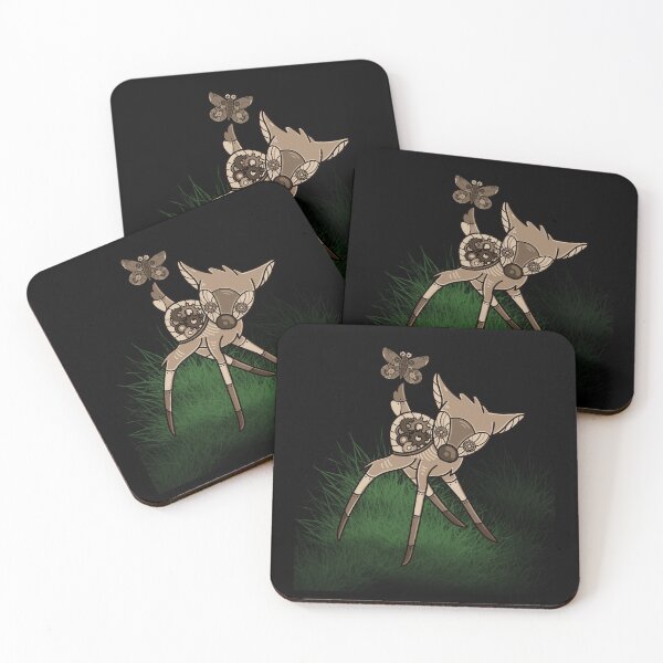 Item preview, Steampunk Bambi, fawn with butterfly, gears designed and sold by CorvusLunaArt.
