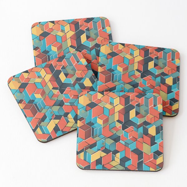 Item preview, Colorful Cube Pattern Premium designed and sold by StylesVero.