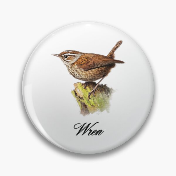 Item preview, a wren sitting on top of a tree brash designed and sold by jnsmerchstore.