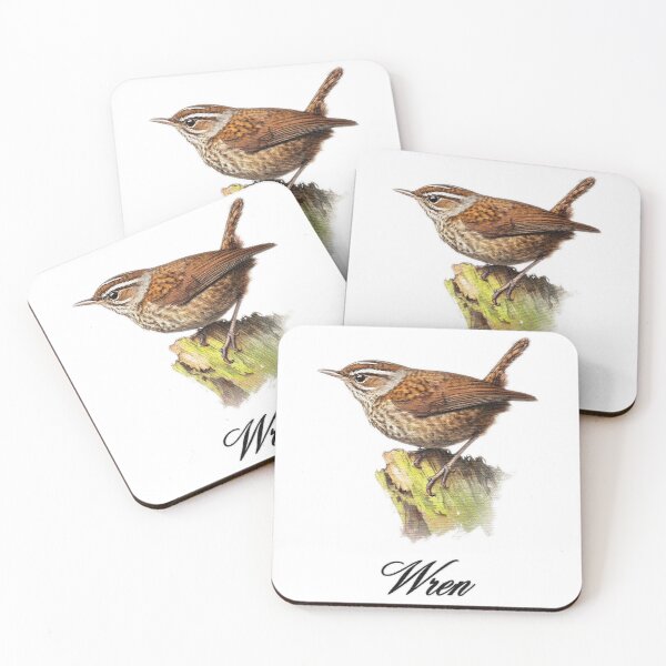 Item preview, a wren sitting on top of a tree brash designed and sold by jnsmerchstore.