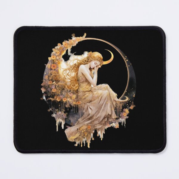 Item preview, Dreamscape Serenity: Slumbering Woman Amidst Flowers and Stars designed and sold by BorczVisuals.
