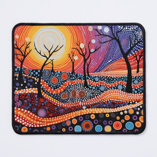 Item preview, Aboriginal Inspired Dot Art - Winter Sunrise designed and sold by GrinGalore.