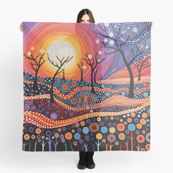 Item preview, Aboriginal Authentic Art - Winter Sunrise designed and sold by GrinGalore.